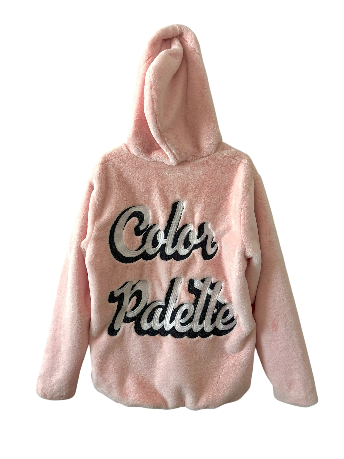 PINK FUR SILK LINED HOODIE